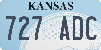KS license plate 727ADC