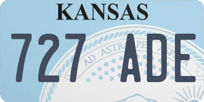 KS license plate 727ADE