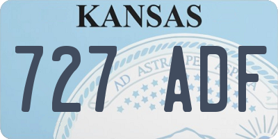 KS license plate 727ADF