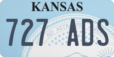 KS license plate 727ADS