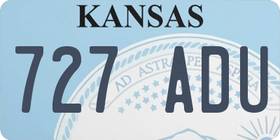 KS license plate 727ADU