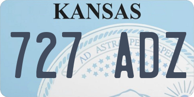 KS license plate 727ADZ