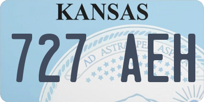 KS license plate 727AEH