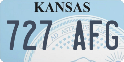 KS license plate 727AFG