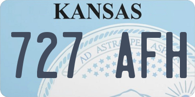 KS license plate 727AFH