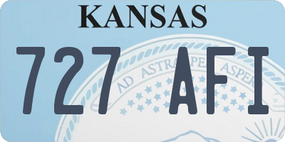 KS license plate 727AFI