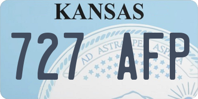 KS license plate 727AFP