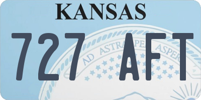 KS license plate 727AFT