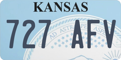 KS license plate 727AFV