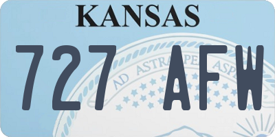 KS license plate 727AFW