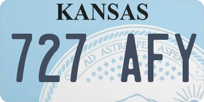 KS license plate 727AFY