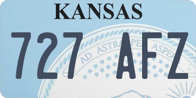 KS license plate 727AFZ