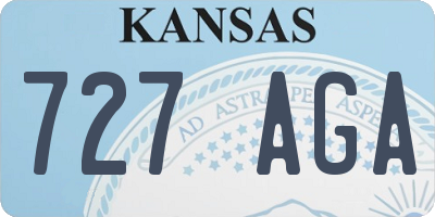 KS license plate 727AGA