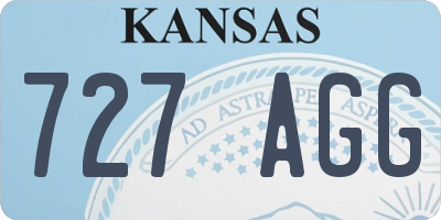 KS license plate 727AGG