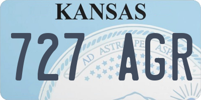 KS license plate 727AGR