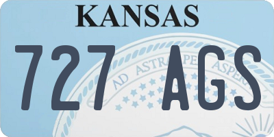 KS license plate 727AGS