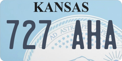 KS license plate 727AHA