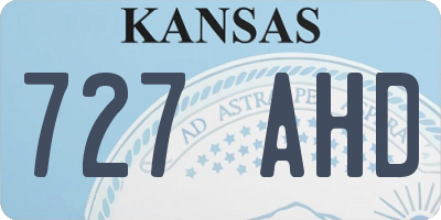KS license plate 727AHD