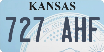 KS license plate 727AHF