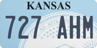 KS license plate 727AHM