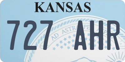 KS license plate 727AHR