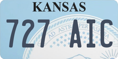KS license plate 727AIC
