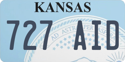 KS license plate 727AID