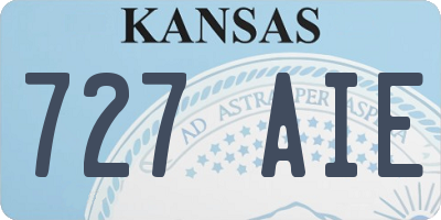 KS license plate 727AIE