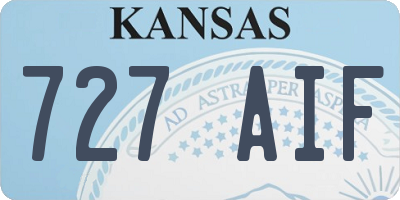 KS license plate 727AIF