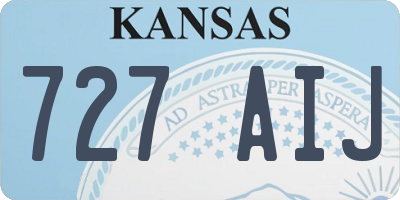 KS license plate 727AIJ