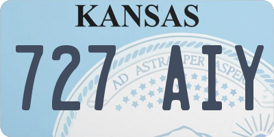 KS license plate 727AIY