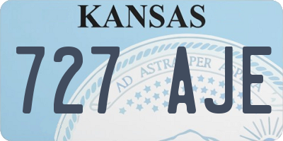 KS license plate 727AJE