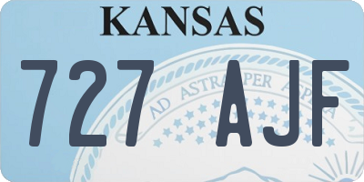 KS license plate 727AJF