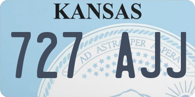 KS license plate 727AJJ