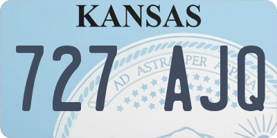 KS license plate 727AJQ