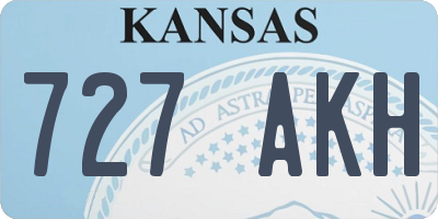 KS license plate 727AKH