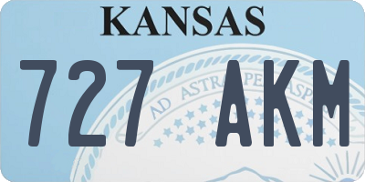 KS license plate 727AKM