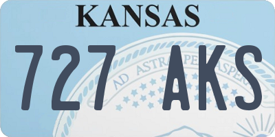 KS license plate 727AKS