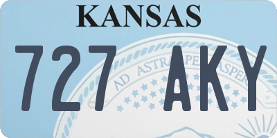 KS license plate 727AKY