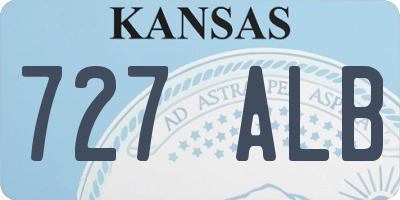 KS license plate 727ALB
