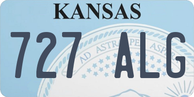 KS license plate 727ALG