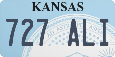 KS license plate 727ALI