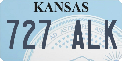 KS license plate 727ALK