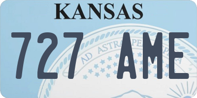 KS license plate 727AME
