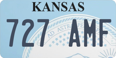 KS license plate 727AMF