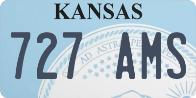KS license plate 727AMS
