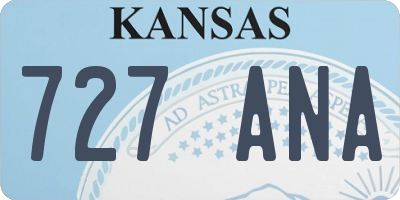 KS license plate 727ANA