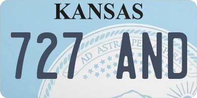 KS license plate 727AND