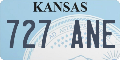 KS license plate 727ANE