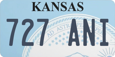 KS license plate 727ANI
